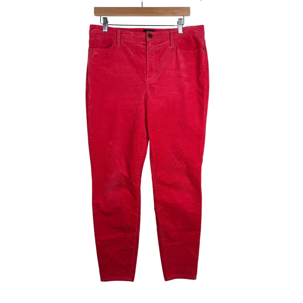 Talbots Womens Corduroy Jegging Size 10 Red Slim Fit Ankle Pants